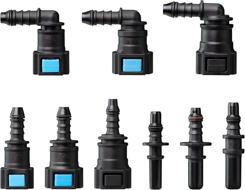 CASIFAVI Fuel Line Quick Connect Kit 24PCS,Assorted 5/16 3/8 Fuel Line Fittings Nylon Straight Push-On Release Hose Connector - Image 2